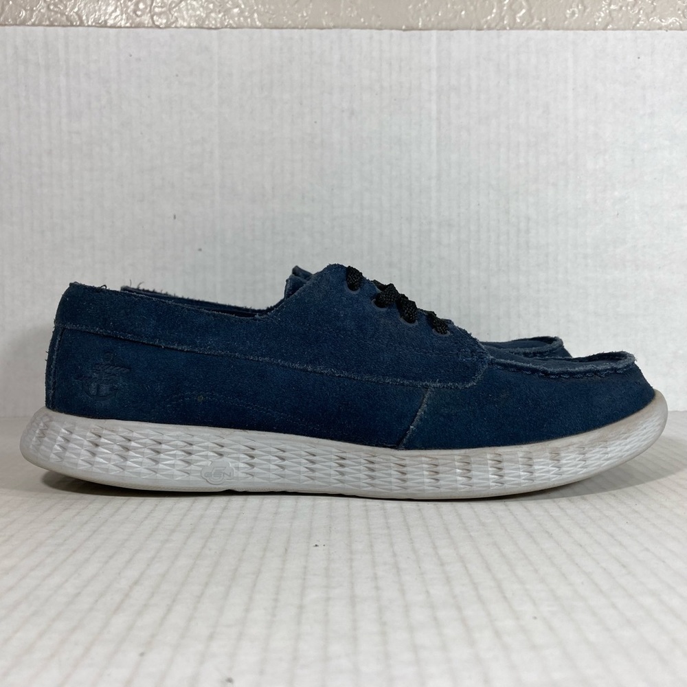 Skechers On The Go Glide Size 7.5 Mens Boat Shoes Blue Gray Suede Comfort Casual
